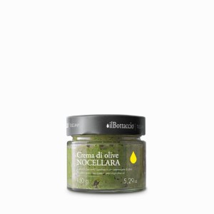 Nocellara green olives paté in Tuscan extra virgin olive oil