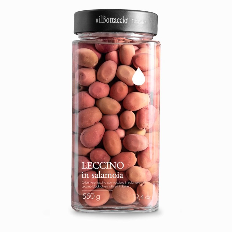 Olive nere Leccino in salamoia al naturale