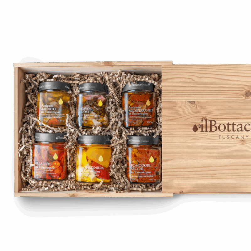 Box legno Sottoli in olio extravergine di oliva