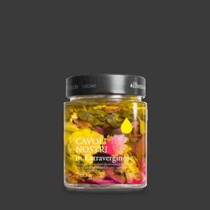 Mixed cabbage in extra virgin olive oil, cauliflower, black cabbage, Savoy cabbage