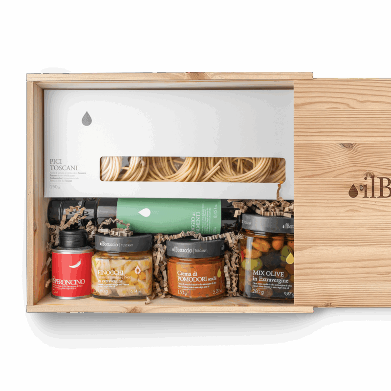 Box legno Bottaccio, specialità gourmet Toscane